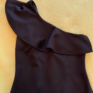 Black one shoulder (ruffle) dress, size 4